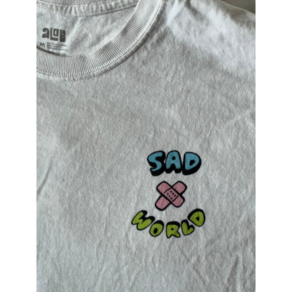 Alab Sad World T-Shirt Mens M - Picture 3 of 4